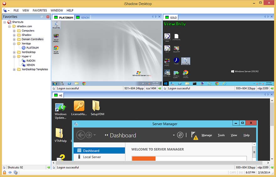 iShadow Desktop Interface