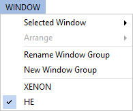 Window menu